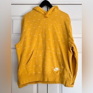 Nike All Over Swoosh Hoodie Yellow